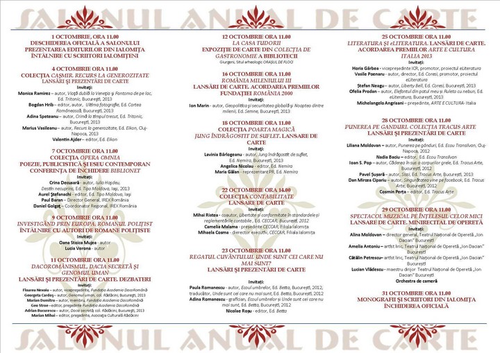 Salonul Anual de Carte - editia a XXII-a, 2013